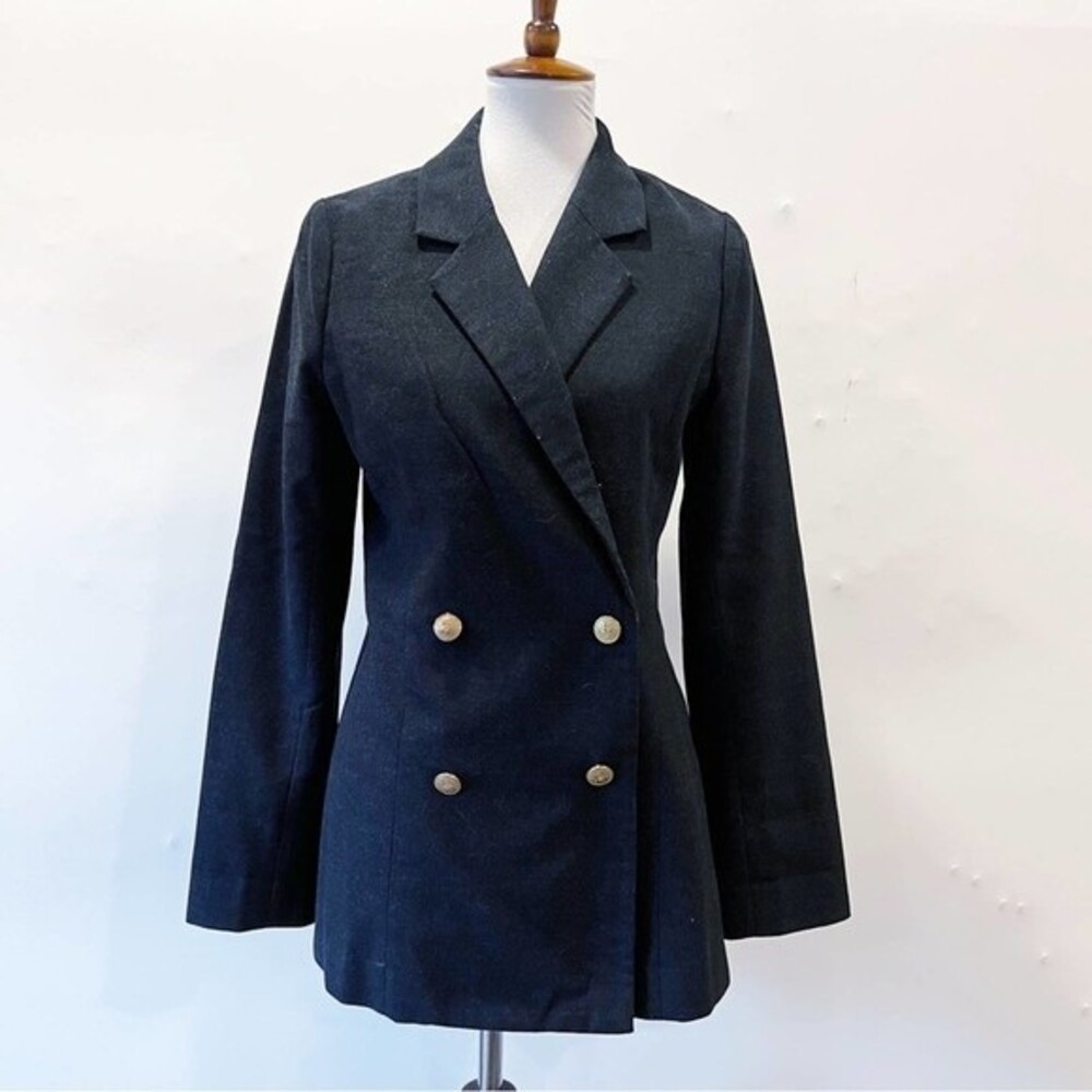 Piperlime Charcoal Double Breasted Jacket Size Medium